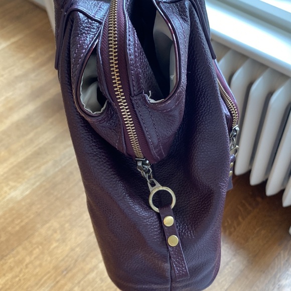 Ilse Jacobsen Bags Ilse Jacobsen Purple Leather Tote Quiet Luxury